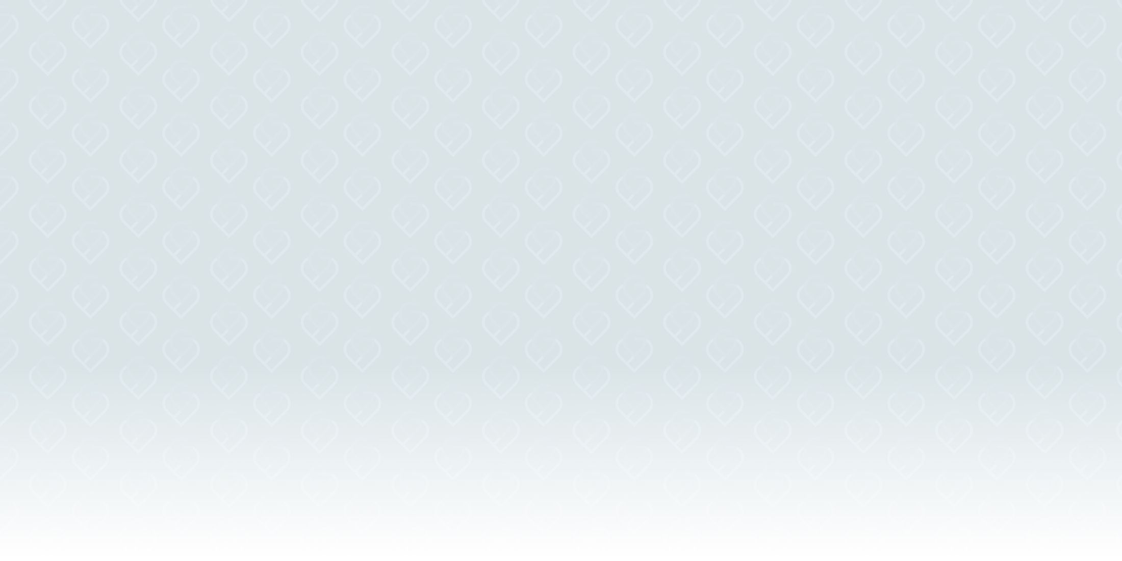 Light gray background with subtle heart patterns.